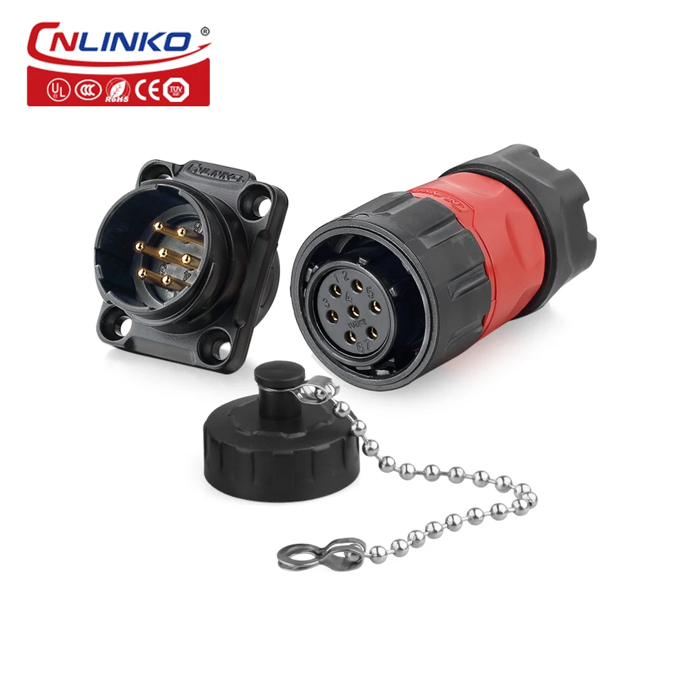 CNLINKO IP67 M20 2/3/4/5/7/9/12 Pin водонепроницаемый разъем для мужской и женской