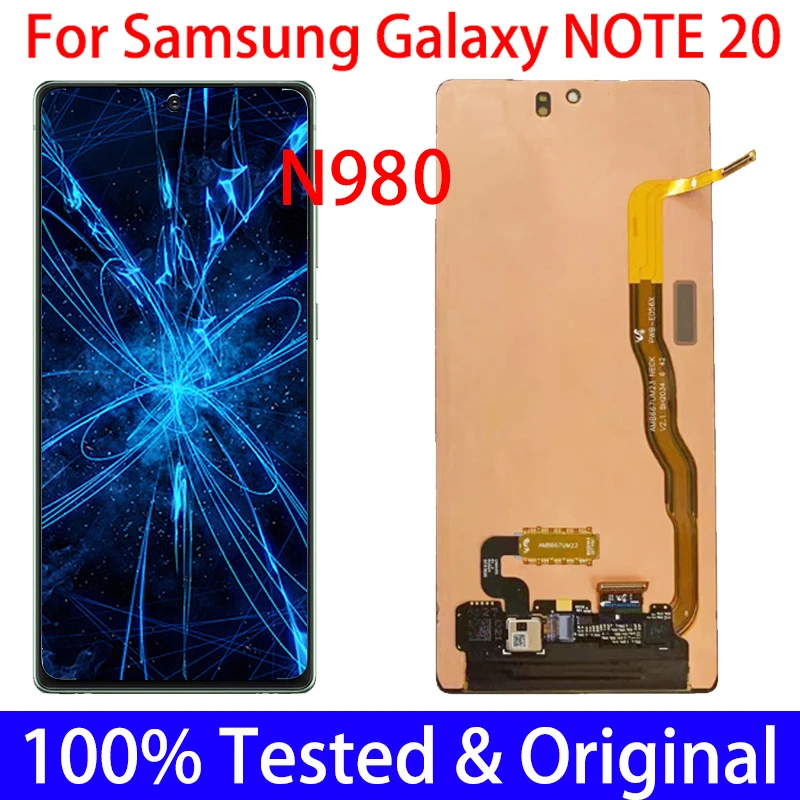 100% Оригинальный дисплей Note 20 ЖК-дисплей для Samsung Galaxy N980 ЖК-сенсорный экран
