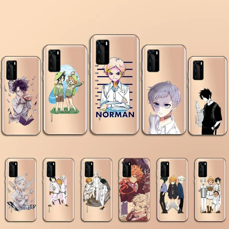 

Anime The Promised Neverland Phone Case Transparent for Huawei P20 P30 P40 lite pro P smart 2019 honor 8x 10i