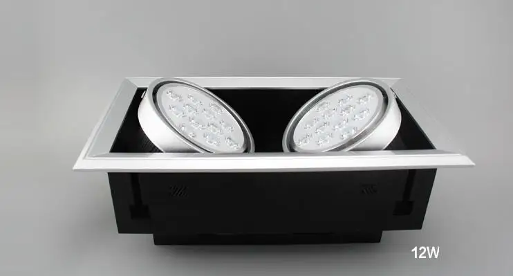 Квадратный Светодиодный точечный светильник 3 Вт 5 7 9 12 встраиваемый потолочный