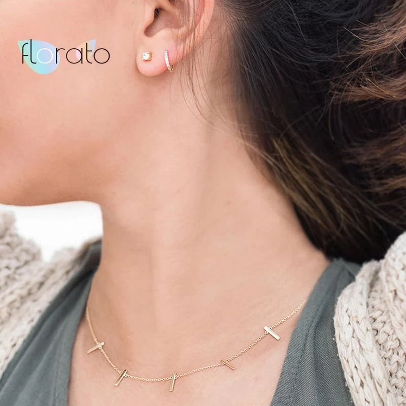 

925 Sterling Silver Modern Necklaces For Women Exquisite Necklace Bars Girls Birthday Gifts Boho Jewelry Accessories