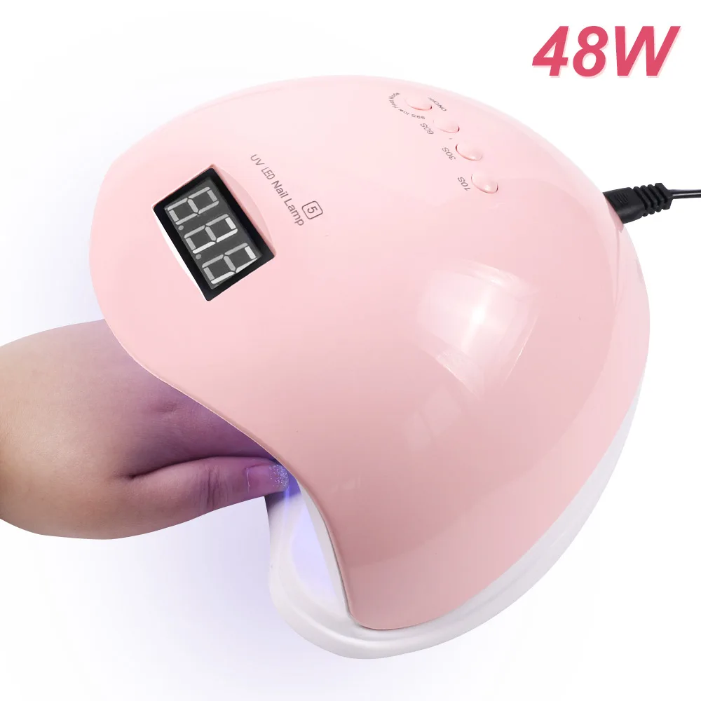 48 Вт Светодиодный светильник для ногтей УФ светодиодный светильник Сушилка для ногтей солнечный светильник таймер 10/30/60s/99s Автоматический Индуктивный Инструмент для маникюра