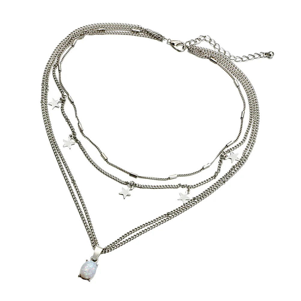 

Chic Stylish Choker Woman Multi-layer Necklace Retro Star Neck Jewelry