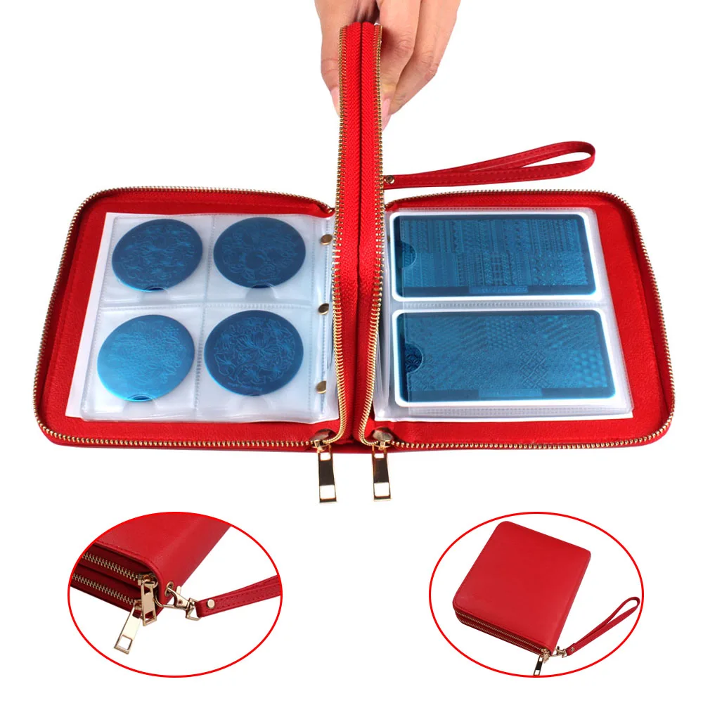 Пластины для штамповки ногтей двойная молния Чехлы 192 слотов трафарет Carimbos Sellos