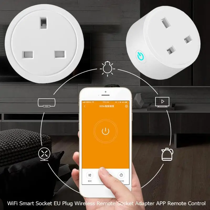 

Wi-Fi умная розетка Tuya EU/US Plug беспроводной пульт дистанционного управления Адаптер телефонная розетка переключатель приложение пульт дистан...
