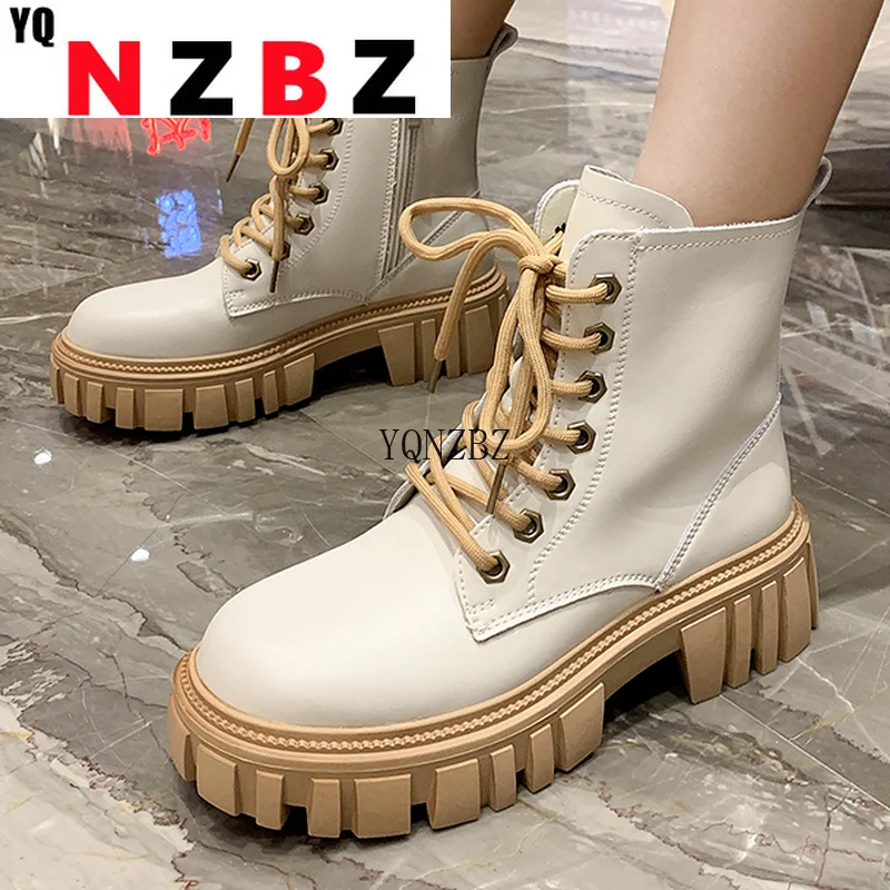 

Ankle Boots Women Boots Thick-soled Boots British Style Thin Short Boots 2021 New Women's Boots Goth Punk Motorcycle Boots Women