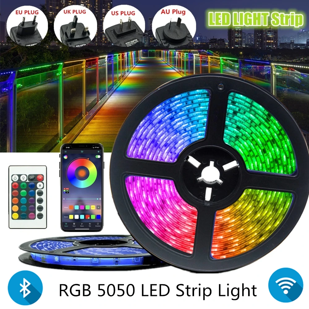 Цветная (RGB) Светодиодные ленты светильник для Спальня украшения