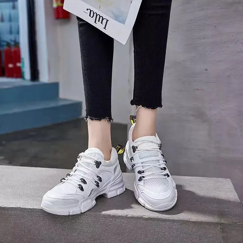 

bottom round head color Women's shoes all-match thick