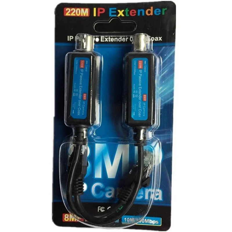 

1 Pairs IP Camera Ethernet Twisted Passive Extender Transmitter Coaxial Cables for IP Security Camera NVR Accessorie Led Display