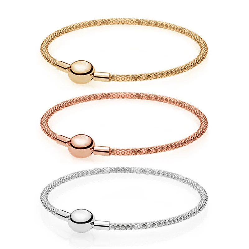 BBee 2020 змеиная цепочка с шариковой застежкой сетчатый Браслет женский модный