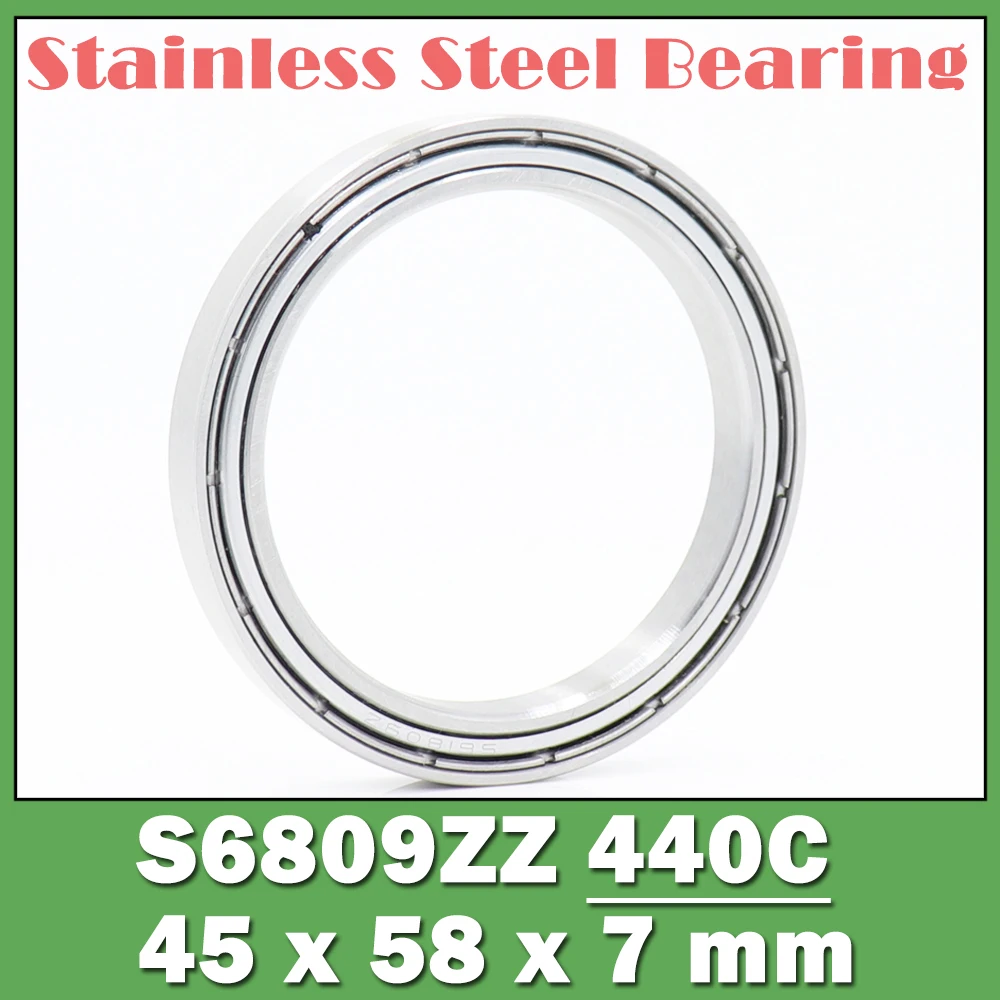 

S6809ZZ Bearing 45*58*7 mm ( 5 PCS ) S6809 Z ZZ S 6809 440C Stainless Steel S6809Z Ball Bearings
