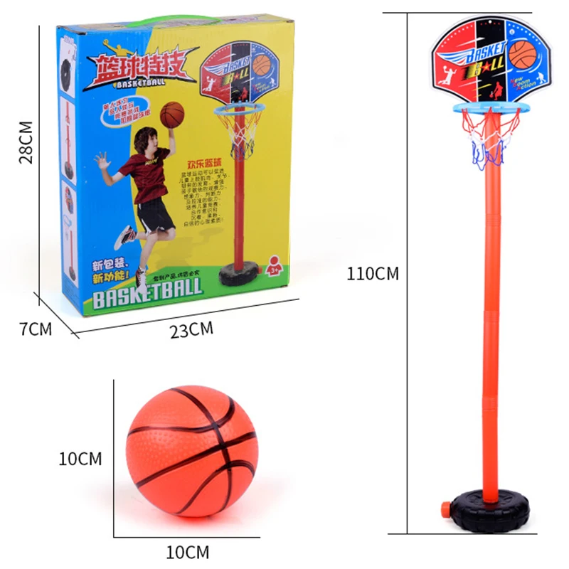 

Basketball Playing Set Adjustable Basket Outdoor Sports Indoor Boy Kid Yard Game