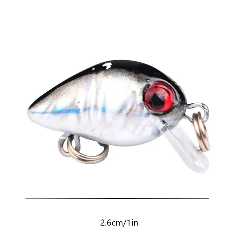 1pc 2.6cm Wobbler Fishing Lure Topwater Crankbait Artificial Hard Fishing Bait Pesca Floating Fishing Lures Bass Treble Hook