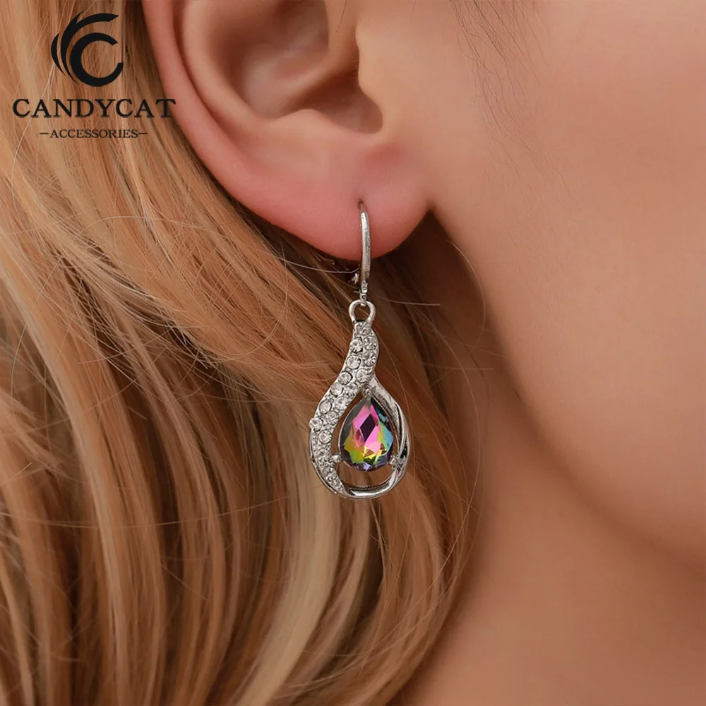 Женские серьги модные ювелирные изделия яркие с подвеской в виде капли воды