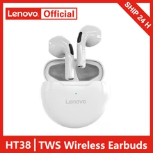 Lenovo HT38 Wireless Earphone Bluetooth 5.0 TWS 9D Stere Mini Earbuds With Mic Sport Headset  Waterproof Headphone For Xiaomi