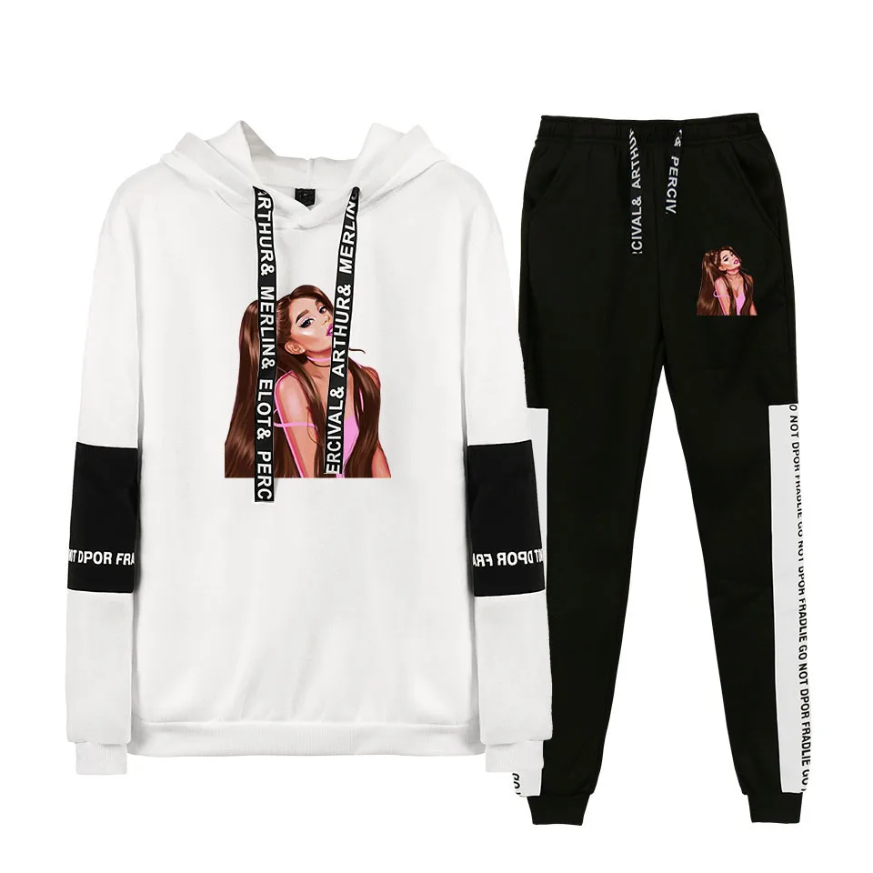 Комплект спортивной одежды Ariana Grande для мужчин и женщин повседневный комплект из 2