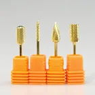 Профессиональное золотистое Карбидное сверло для ногтей Easy Nail 332 дюйма, электрическая пилка для ногтей, золотистое сверло, Лидер продаж, высокое качество