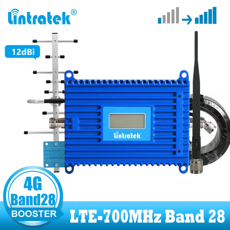 Усилитель сотовой связи Lintratek B28 4G LTE 700 МГц 4g бустер интернет сигнала ретранслятор