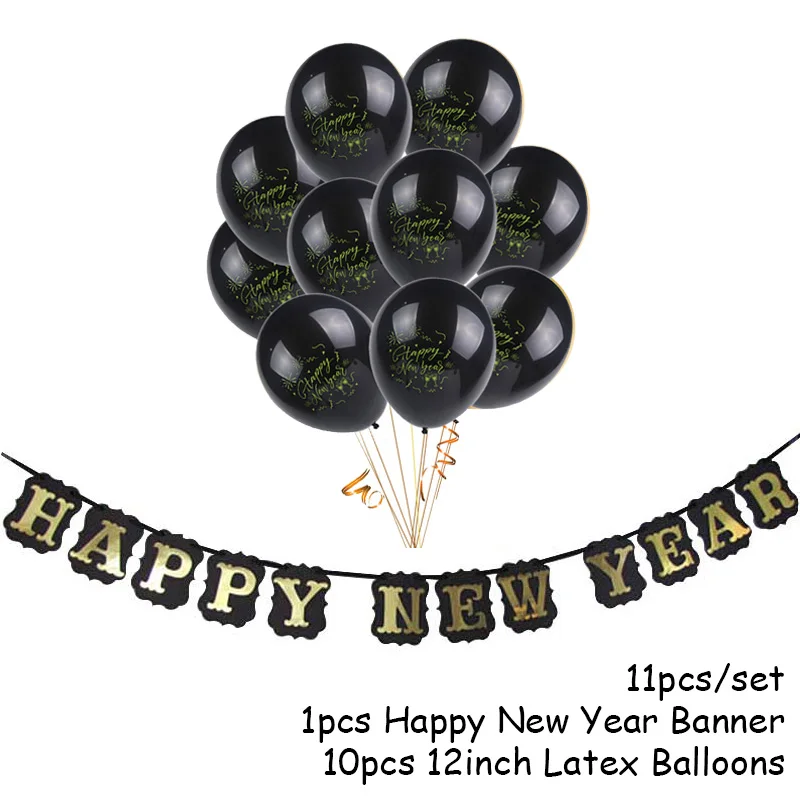 15pcs balloon 8 Счастливый год воздушные шары-гирлянды баннер Рождество navidad Eve вечерние держатель для рук Штатив для фотостудии реквизит бутылки вина баллоны - Цвет: 15pcs balloon 8
