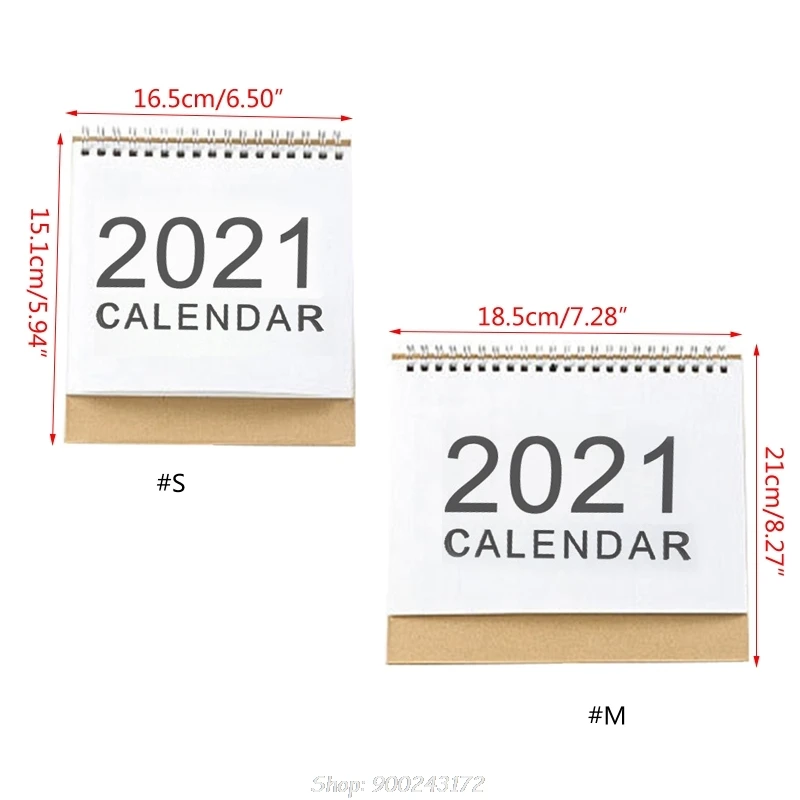

2021 Simple Desktop Calendar English Coil Daily Monthly Planner Schedule Yearly Agenda Organizer N02 20 Dropship