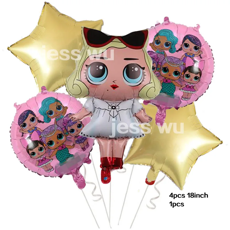 5 шт. кукла сюрприз LO воздушный шар 18 дюймов мульти шарик для дня рождения
