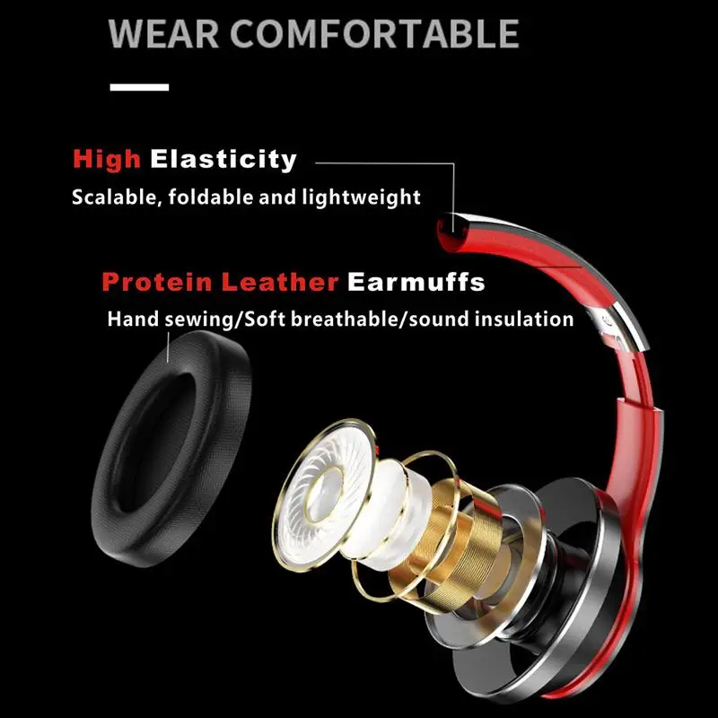 

Lenovo HD200 Bluetooth Headset Computer Headphone Wireless Foldable Long Standby Life With Noise Reduction Sports Running Stereo