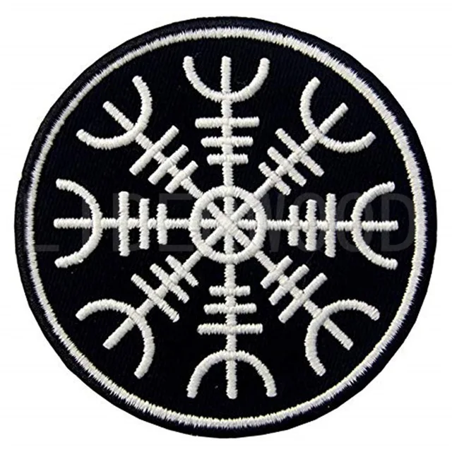 Compass 8cm(3 inch) Ворон символ Одина Unicursal Valknut Valhalla тактические Викинги боевой патч Blackbird Sun эмблема военный значок аппликация патч - Цвет: Compass 8cm(3 inch)