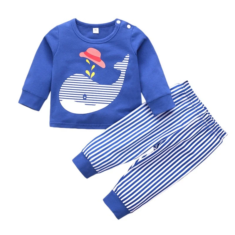 

2 шт., детский хлопковый комплект одежды для мальчиков 3-24 месяцев