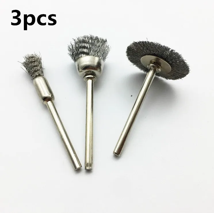 1 Dremel аксессуары из нержавеющей стали щетки колеса провода Набор для мини дрель Шлифовальные вращающиеся инструменты Dremel щетка - Цвет: 1