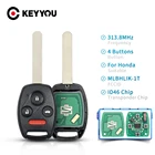 Дистанционный ключ KEYYOU 3 + 1 С 4 кнопками, брелок для Honda Accord Crosstour CRV, подходит для модели 2007-2013 313,8 МГц с чипом ID46, умный Автомобильный ключ
