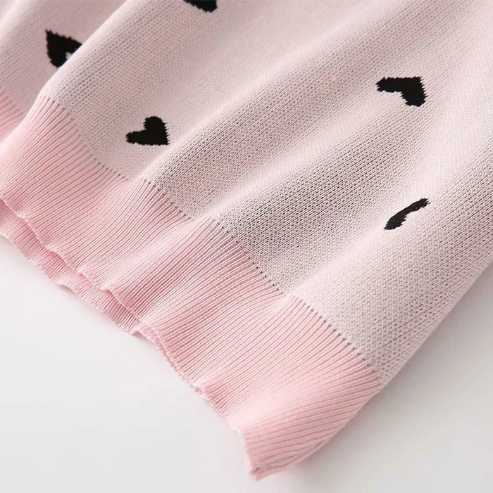 korea chic heart pattern knitted suit women skirt set autumn winter knitted suit 2 piece set sweet top and skirt