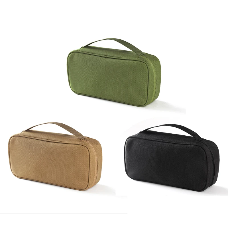 

2PCS Outdoor Tool Storage Bag Climbing Handbag Black Green Khaki EDC Tool Bag
