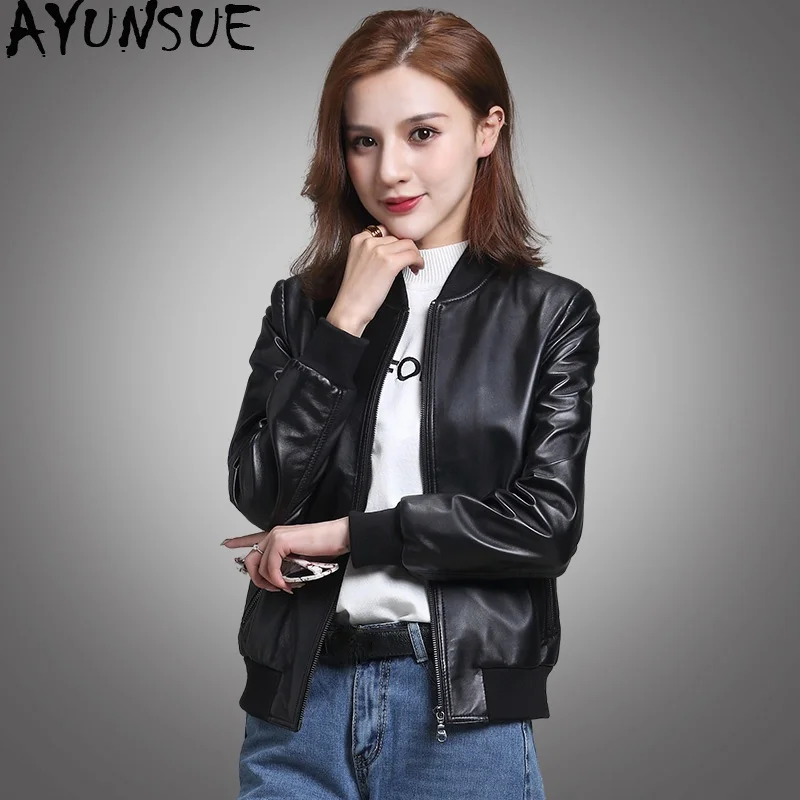 AYUNSUE 100% пальто из овчины женские бейсбольные пуховики зимняя куртка 2020 Женская