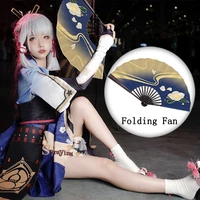 genshin impact cosplay kamisato ayaka folding fan handheld double sided paper fan dance hand fan costume props cosplay game gift