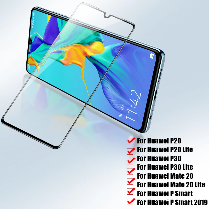 Закаленное стекло для Huawei P30 P20 P10 Lite Pro Mate 20 X Защитное P Smart 2018 2019 защита