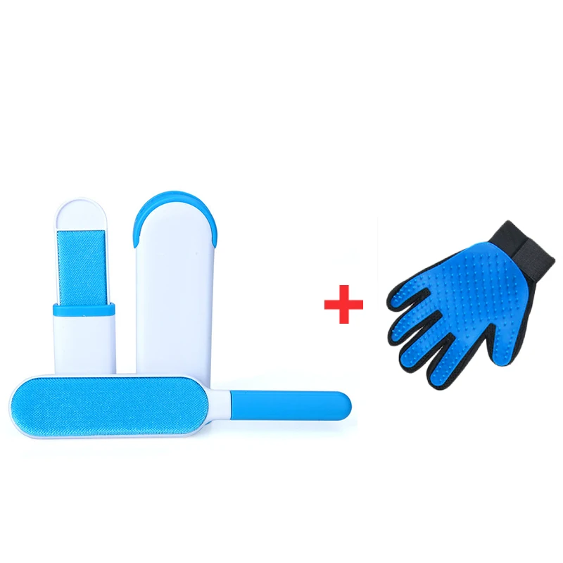 Left-Brush Новые Pet набор чистящих средств для ухода за 2 шт. комплект для профессиональной стрижки собак, котов перчатки удаления волос нежный Deshedding массажные перчатки для домашних животных идеальный набор - Цвет: Left-Brush