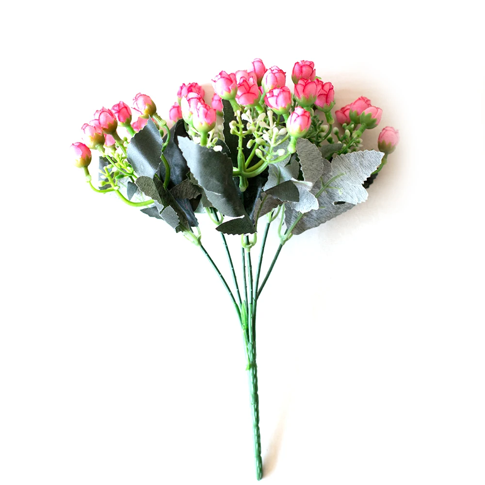 Имитация цветка Милан маленькая Роза Бутон 6 бутон мини вилка 36 гостиная спальня