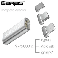 garas micro usb to type c micro usb lighting magnetic adapter 3 in1 data cable converter usb type c adapter