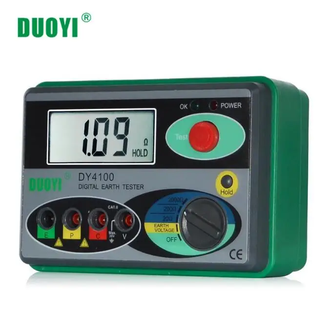 

Цифровой мегомметр DUOYI DY4100, измеритель сопротивления, тестер сопротивления заземления 0-2000 Ом, тестер изоляции