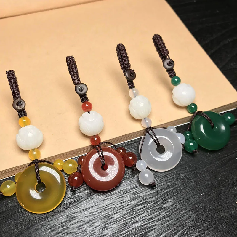 Брелок для ключей Нефритовый брелок Бодхи лотос индивидуальный креативный