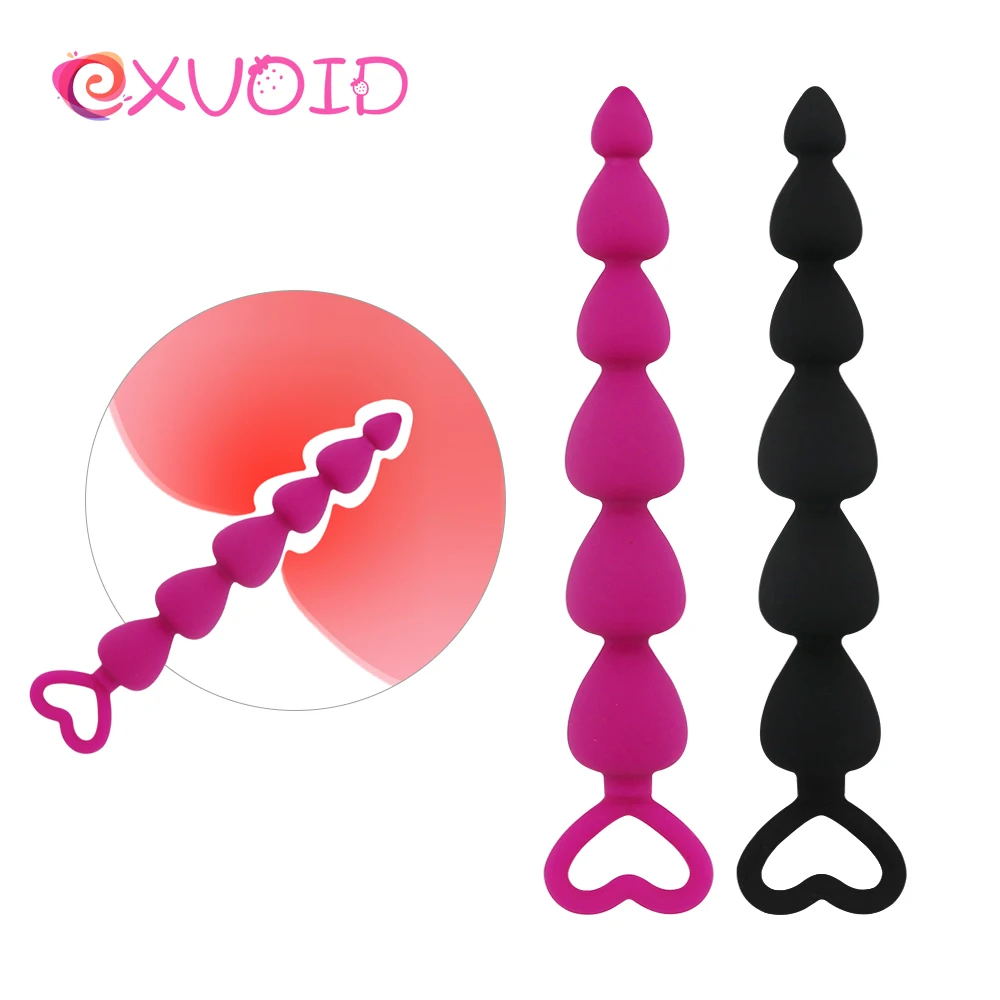 EXVOID Задний Пробок для Новичков Эротические Игрушки Длинные Анальный Секс Пары Бусины Магазин Простаты Массажер Силикон.