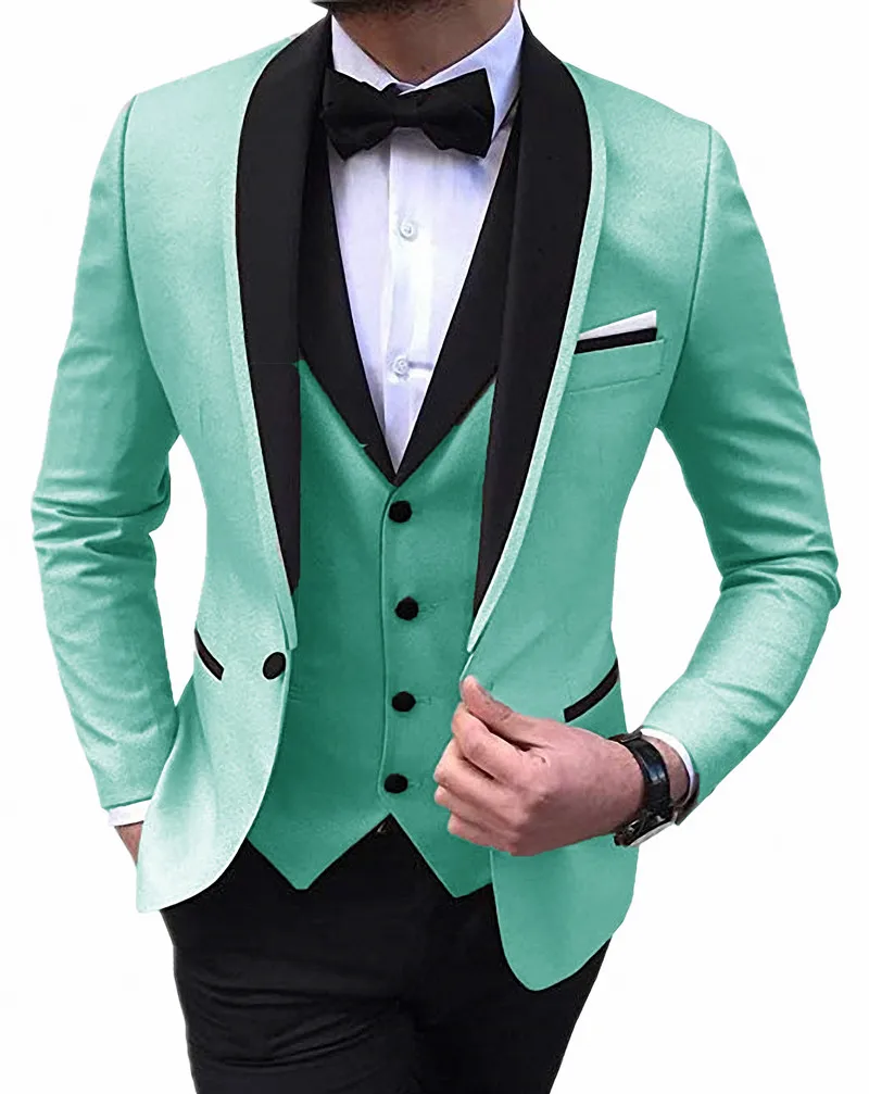 Смокинг мужской большой и высокой одежды [XZ02] под заказ свадебный костюм из 3