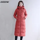 Зимнее пальто SWREDMI, женское объемное теплое пальто с капюшоном, зимняя куртка, Женская Длинная толстая куртка с хлопковой подкладкой, пальто