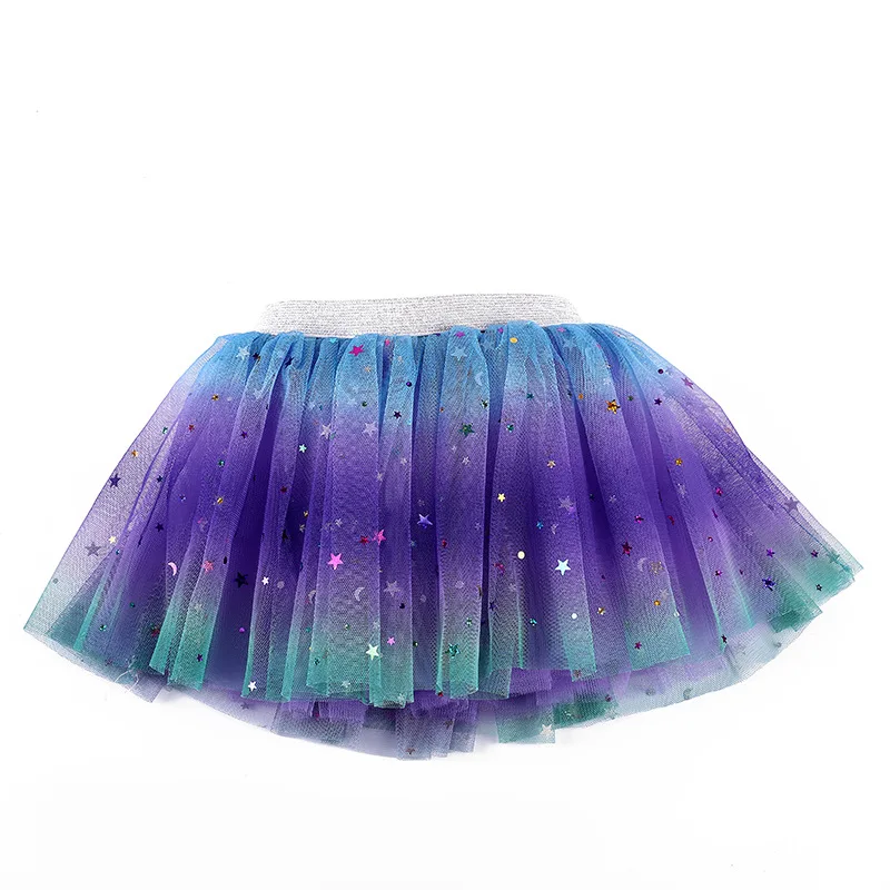 Юбка пачка для девочек юбка принцессы с принтом звезд детская балетная вечеринки