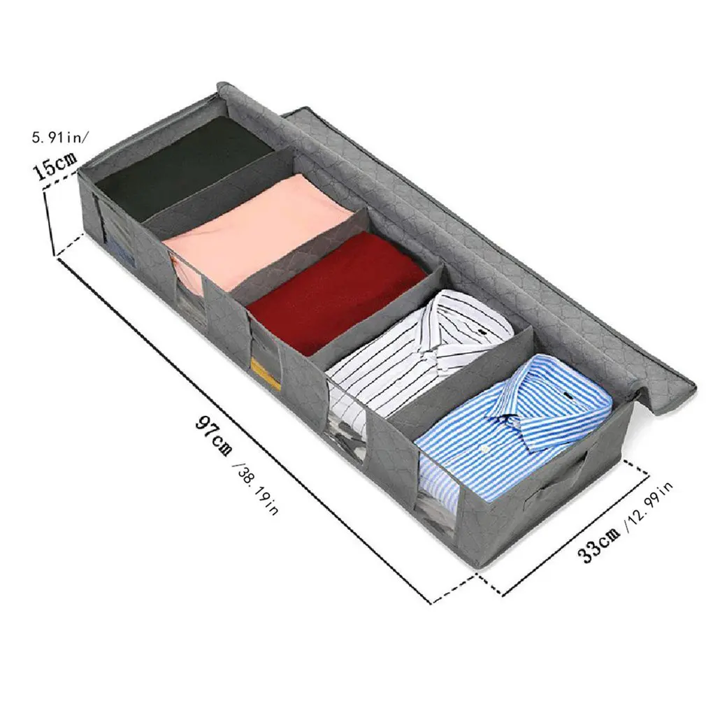 

New Foldable Non-Woven Fabric Storage Bag Reusable Dustproof and Moisture Proof Save-Space Home Storage Organnizer with Zipper