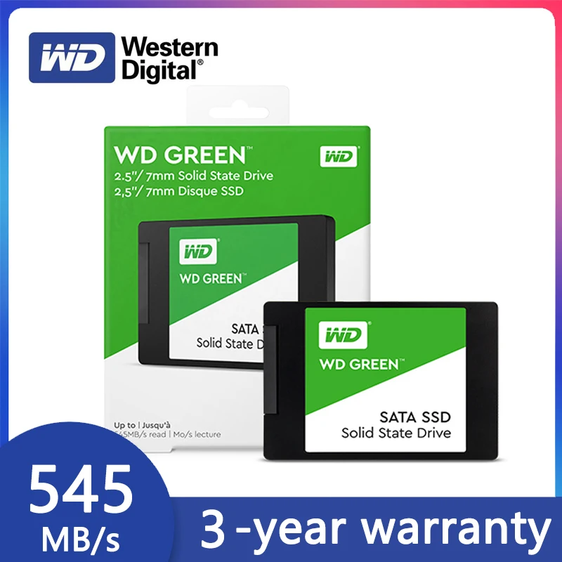 

Western Digital WD SSD GREEN 120GB 240GB 480GB 1TB Duro Internal Solid State Drive Sabit Hard Disk SATAIII 6GB/S For Laptop PC