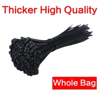 a whole bag thicken self locking plastic nylon cable ties black zip ties wire cable strap national standard cable tie 5x300mm