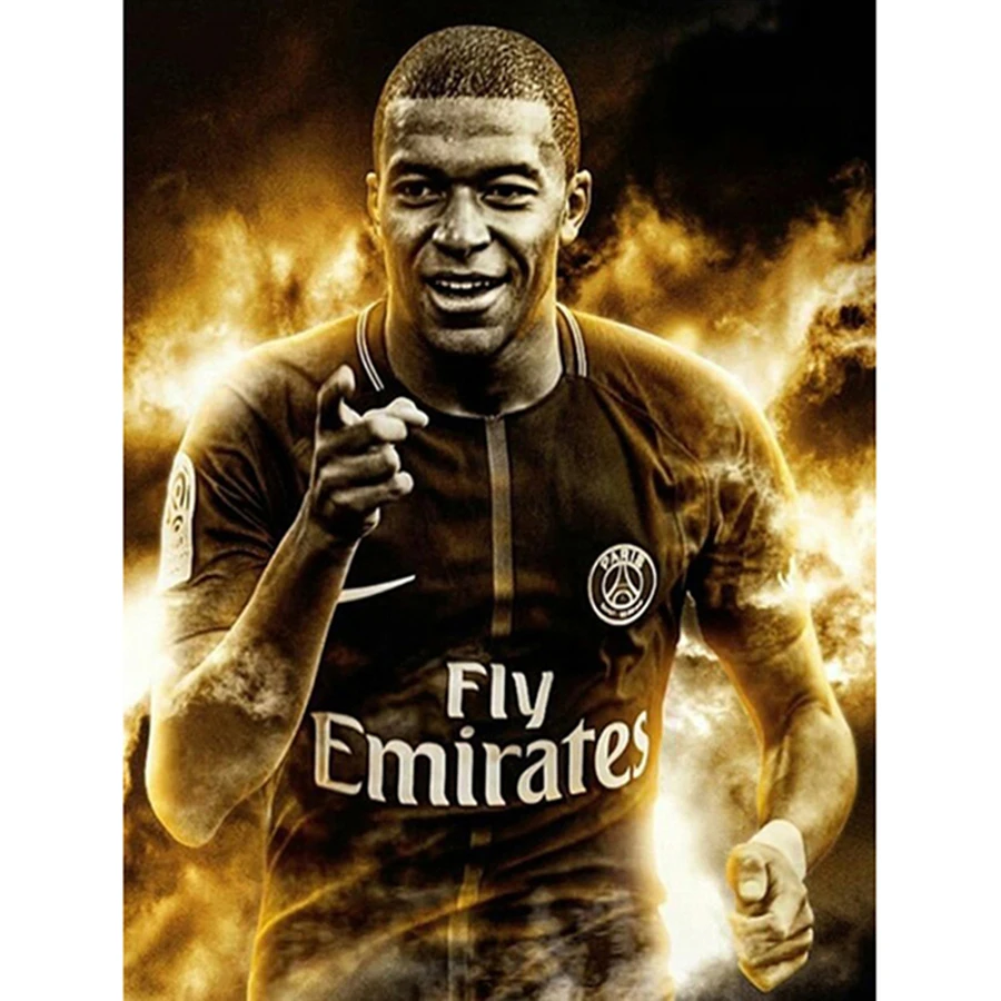 5D алмазная живопись сделай сам Французский футбол полноразмерная круглая