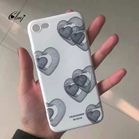 clmj for iphone 12 case heart phone case for iphone 11 7 8 xs 13 soft simple heart white protective case ins y2k punk cool gift