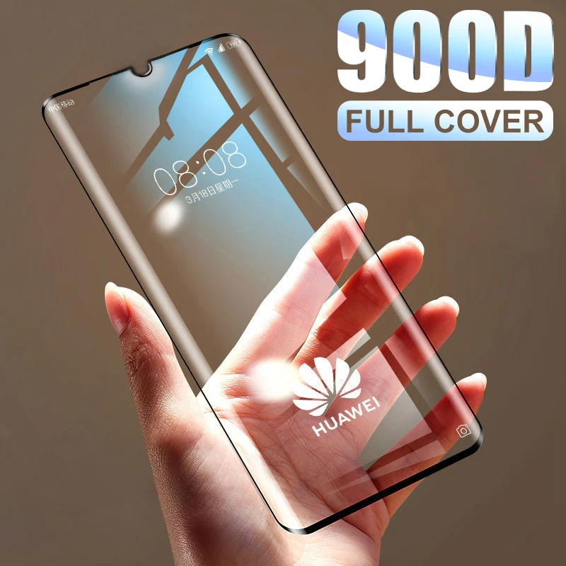 Закаленное Полноразмерное защитное стекло 900D для Huawei P30 P20 Lite Pro Защитная пленка